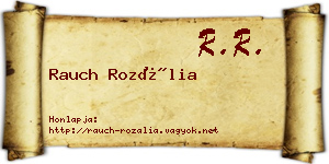 Rauch Rozália névjegykártya
