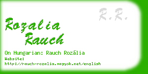 rozalia rauch business card
